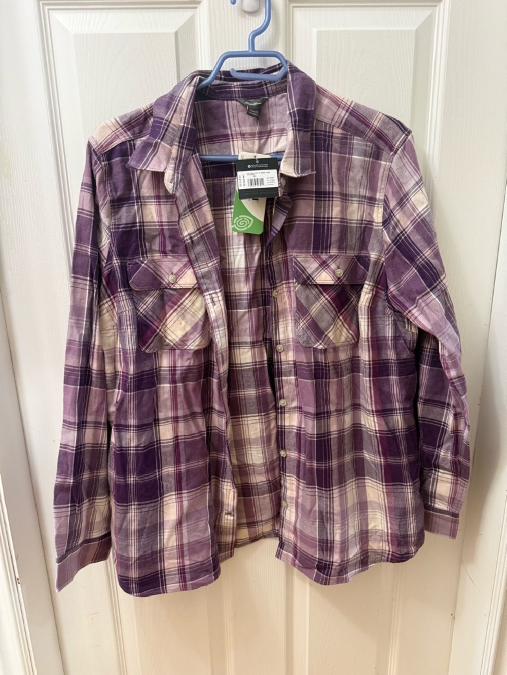 Purple Plaid Button-Up Shirt